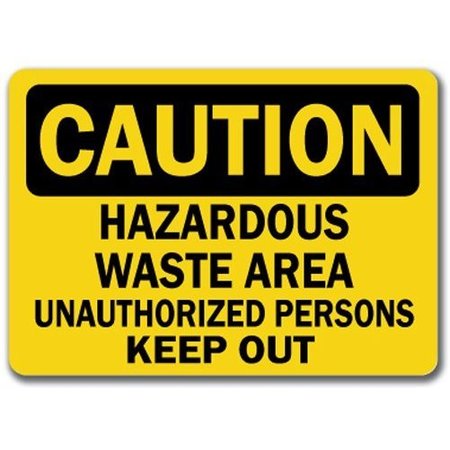 SIGNMISSION Safety Sign, 14 in Height, Plastic, Hazardous Waste, CS-Hazardous Waste CS-Hazardous Waste